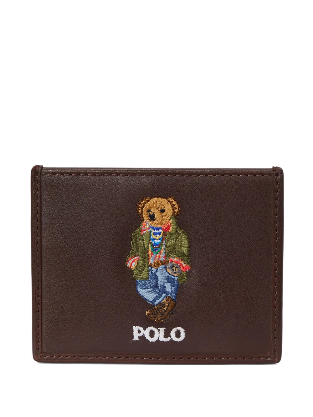 Polo Ralph Lauren bear-motif cardholder | Brown | Image 1
