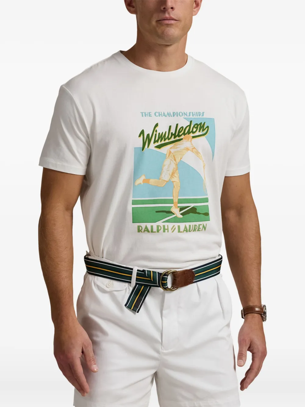 Polo Ralph Lauren x Wimbledon T-shirt met grafische prints Wit