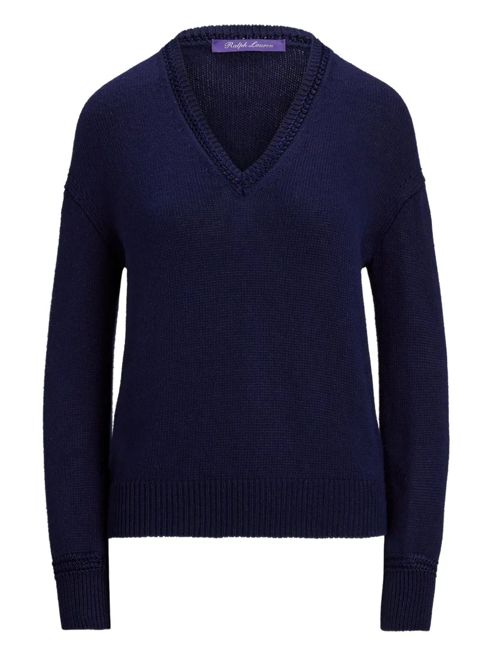V-neck knitted sweater