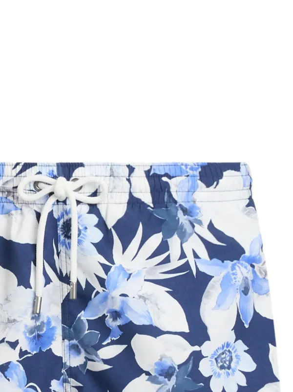 【【PURPLE LABEL】RALPH LAUREN スイムトランクス 水着 花柄 Ralph Lauren Purple Label フローラル トランクス水着 | ブルー