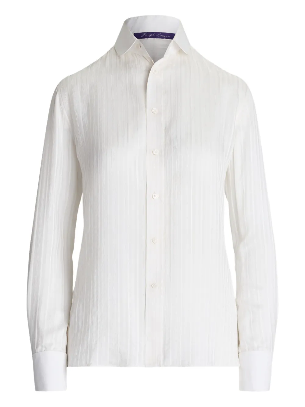pinstripe button-up shirt