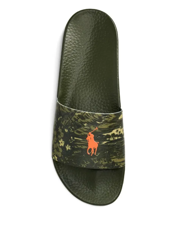Polo Ralph Lauren Sandali Slides Con Stampa Verde FARFETCH IT