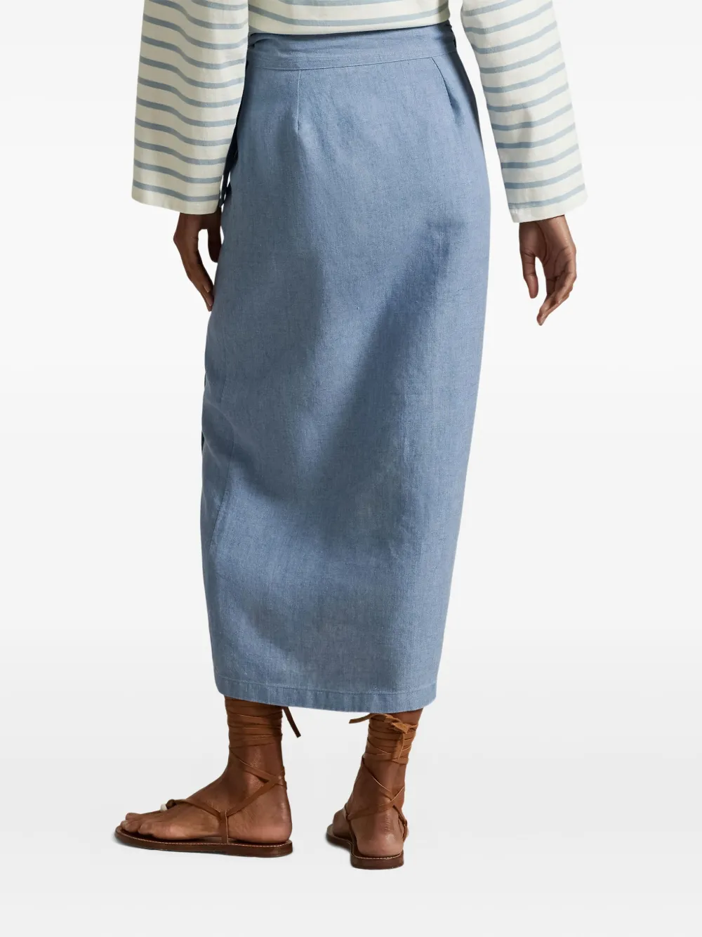 Polo Ralph Lauren Midi-wikkelrok Blauw