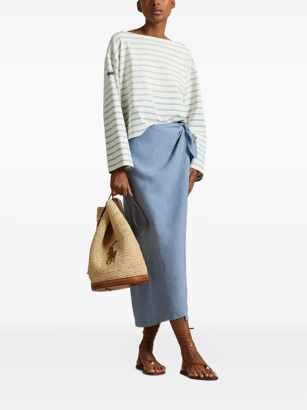 Polo Ralph Lauren Midi-wikkelrok Blauw