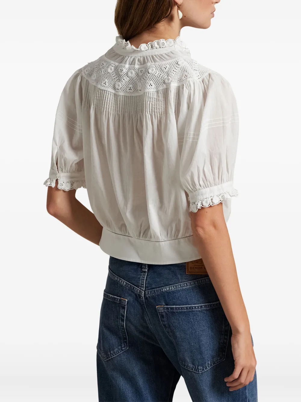 Polo Ralph Lauren Blouse met pofmouwen Wit