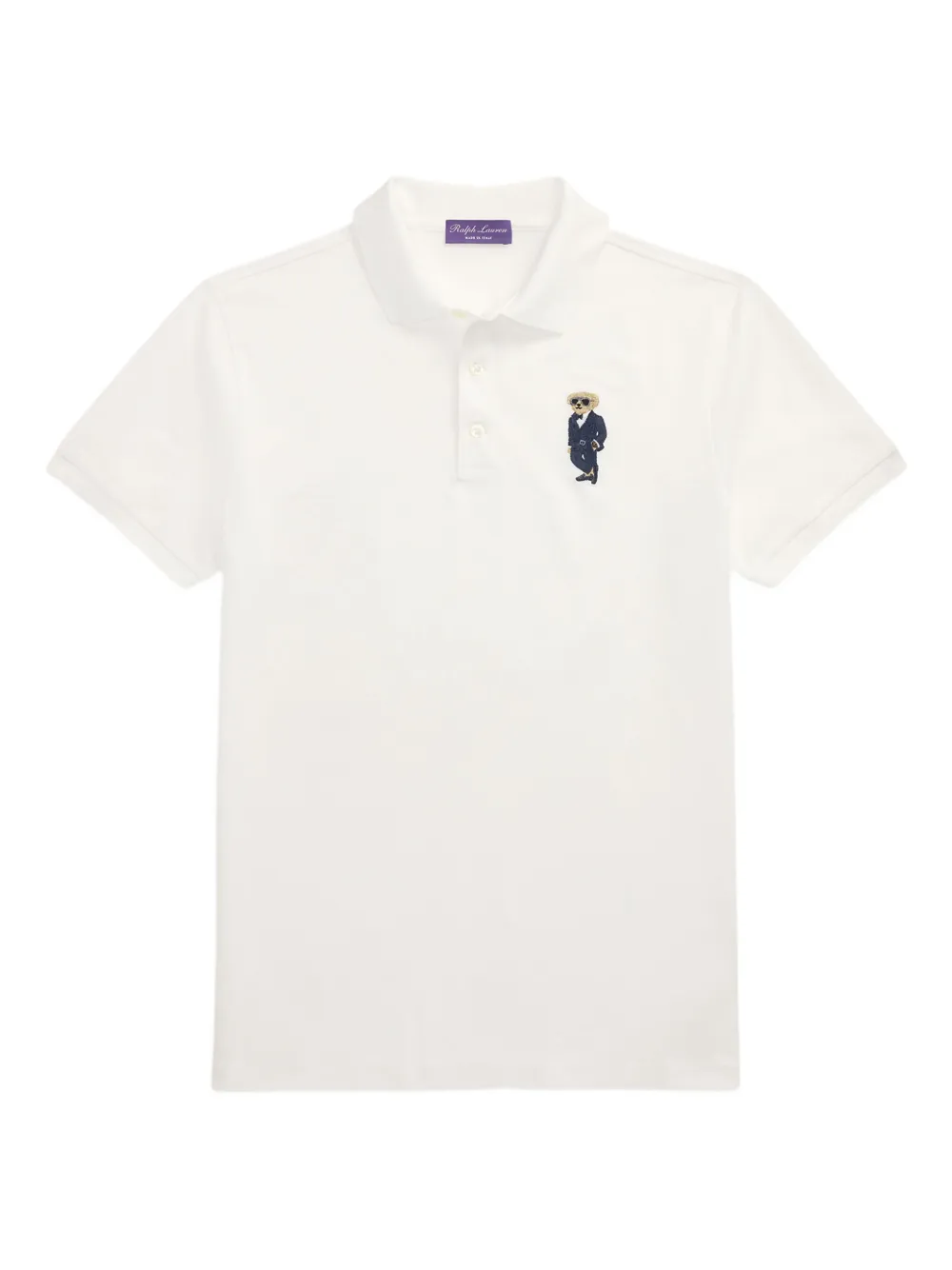 Ralph Lauren Purple Label Poloshirt met borduurwerk Wit