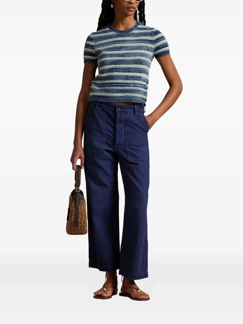 Polo Ralph Lauren Gestreept T-shirt Blauw
