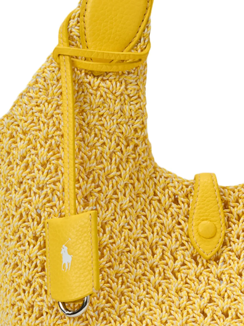 Polo Ralph Lauren Shopper met leren afwerking Geel