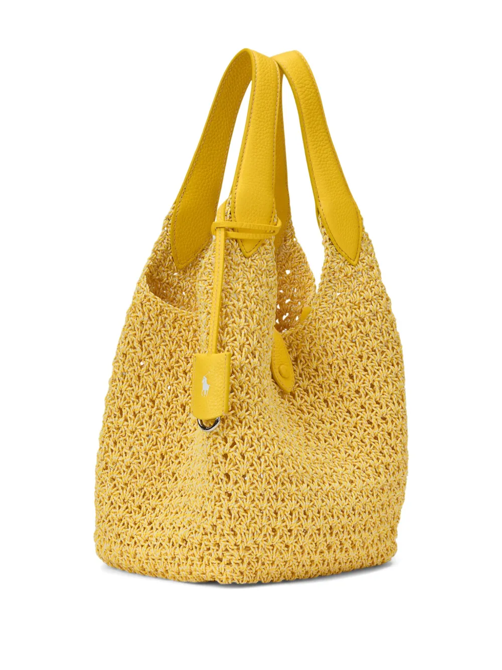 Polo Ralph Lauren Shopper met leren afwerking Geel