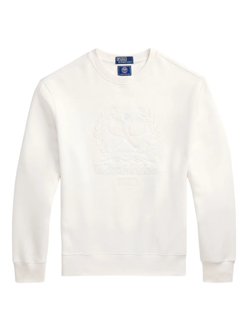 Polo Ralph Lauren sudadera bordada en colaboración con Wimbeldon | blanco | Image 1