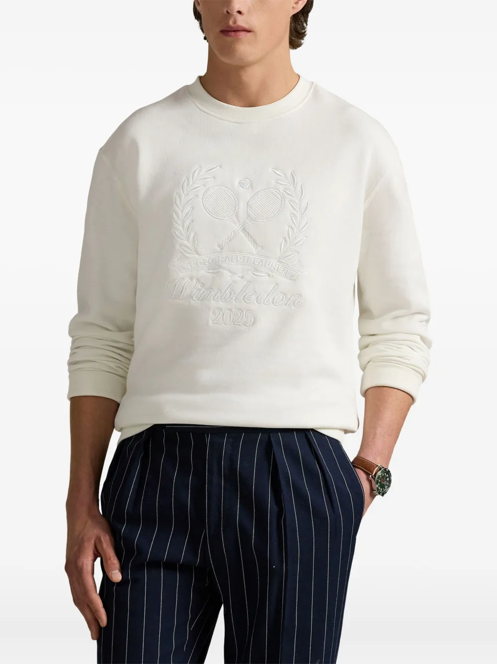 Polo Ralph Lauren x Wimbeldon sweater met borduurwerk Wit