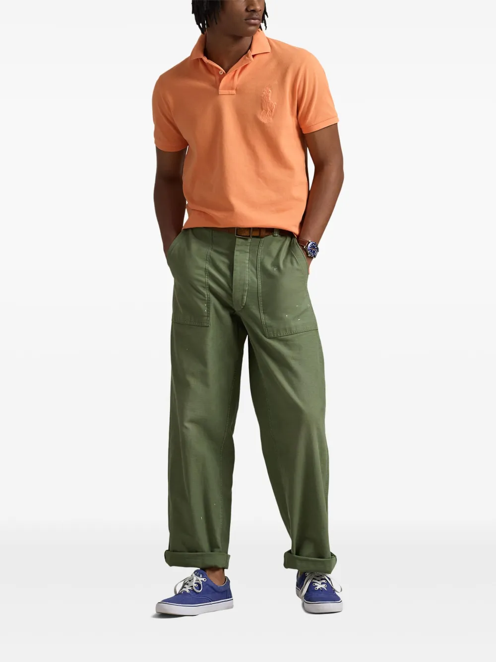 Polo Ralph Lauren Poloshirt met borduurwerk Oranje