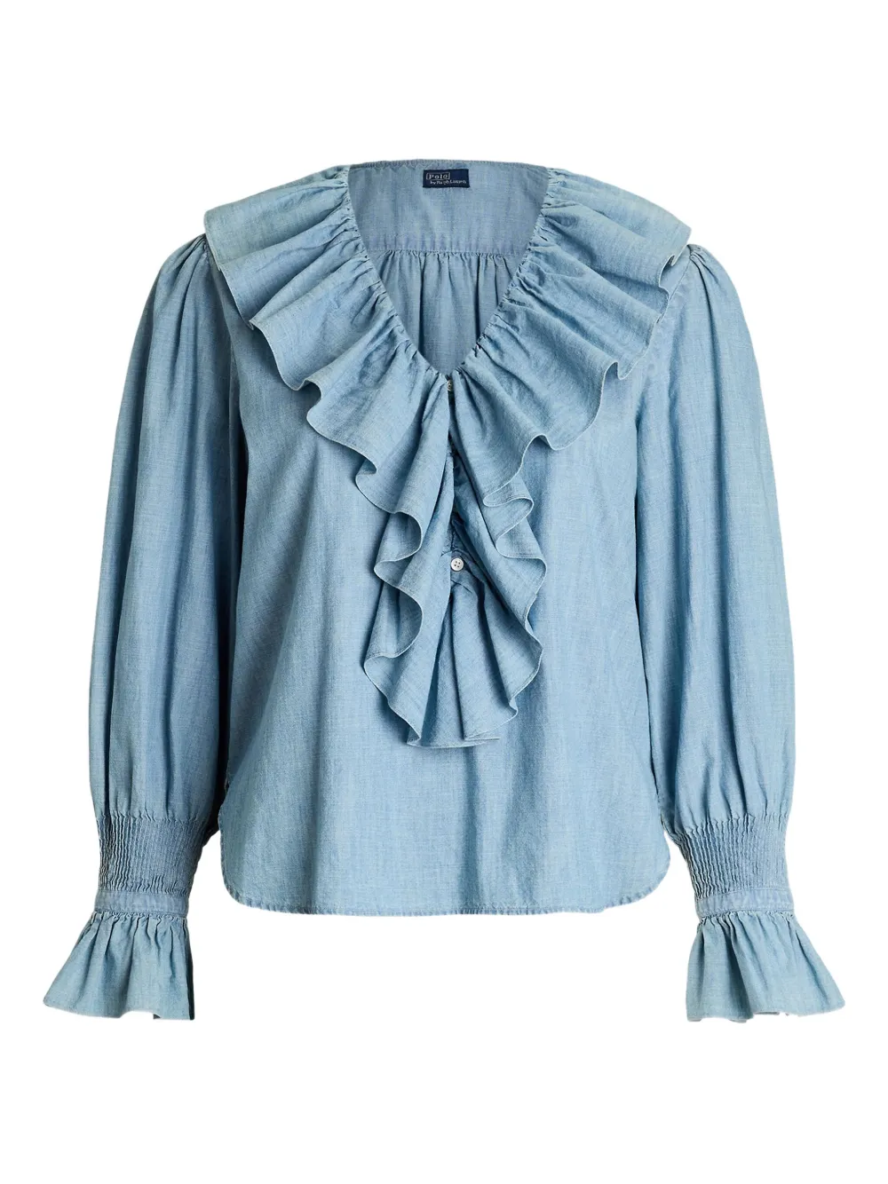 Polo Ralph Lauren Blouse met ruches Blauw