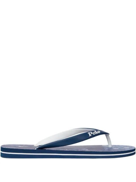 Polo Ralph Lauren logo-embossed flip-flops