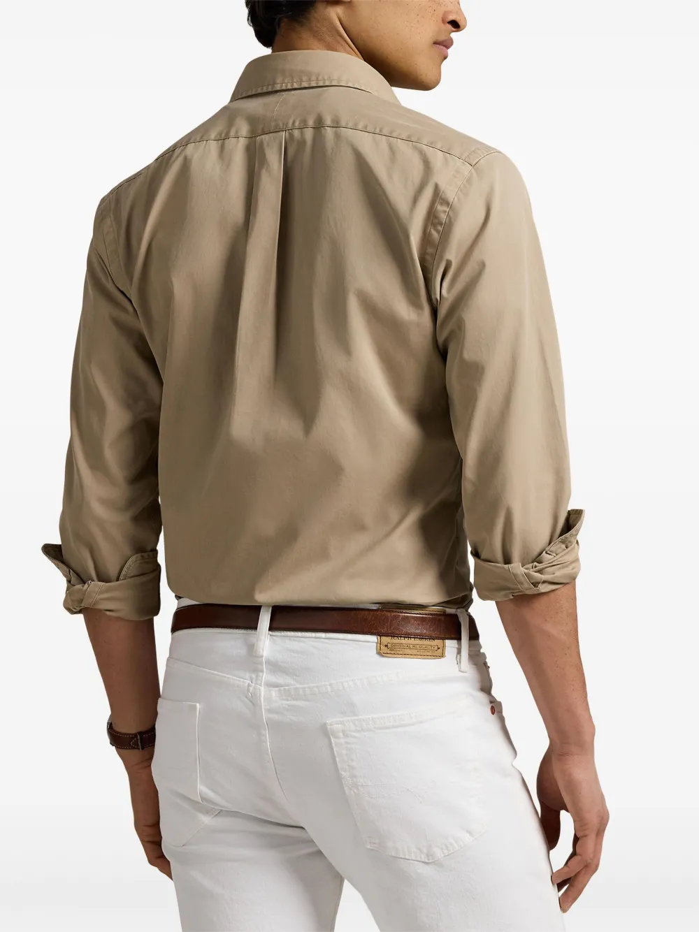 Polo Ralph Lauren Popeline overhemd Bruin