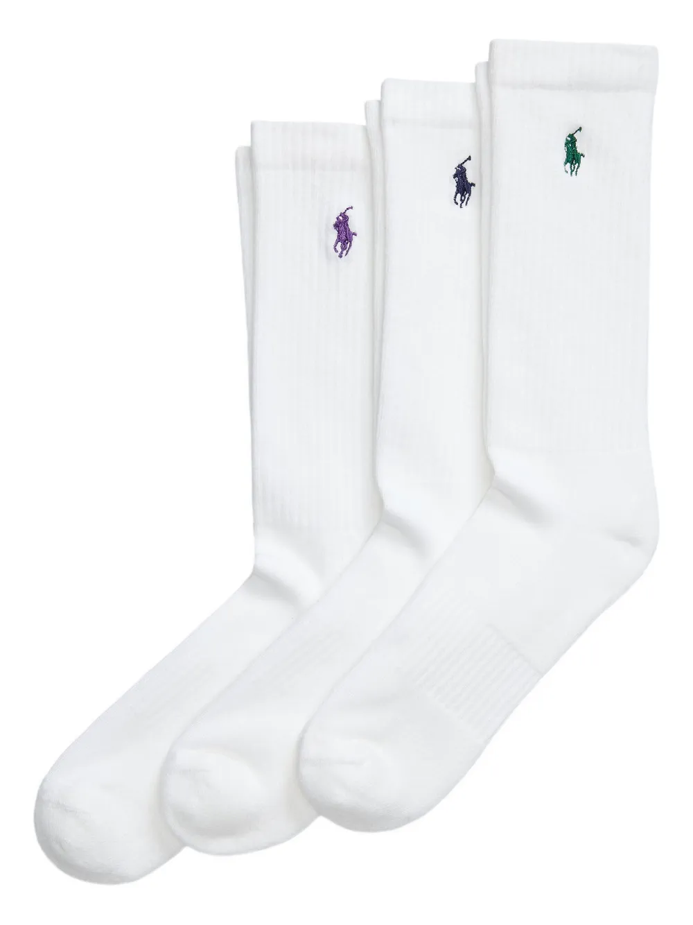 Polo Ralph Lauren ロゴ クルー靴下 3足組 - ホワイト Polo Ralph Lauren ロゴ クルー靴下 3足組 - ホワイト