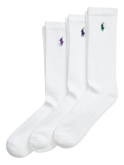 Polo Ralph Lauren logo-embroidered crew socks (pack of three)