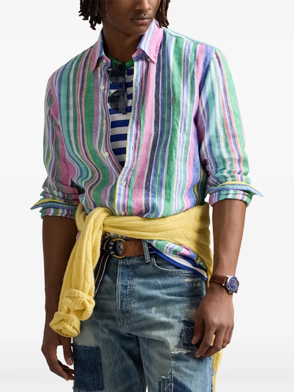 Polo Ralph Lauren Linnen overhemd Blauw