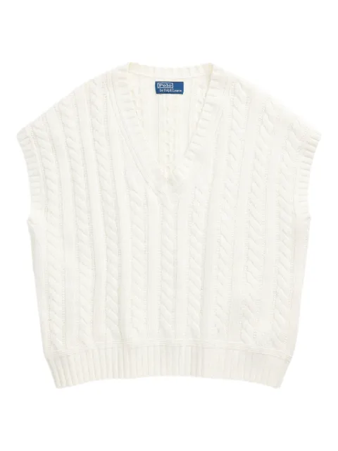 Polo Ralph Lauren cable-knit V-neck sleeveless vest