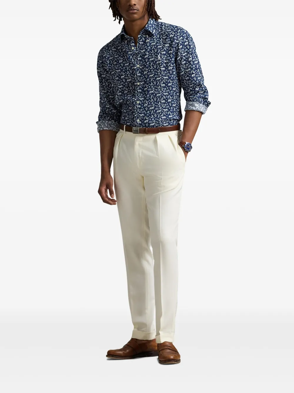 Polo Ralph Lauren Linnen overhemd Blauw