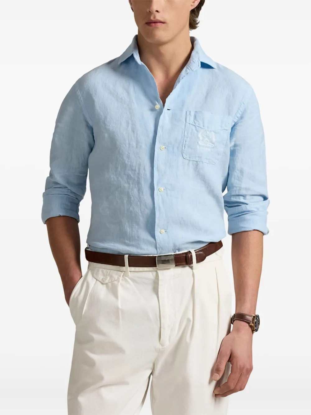Polo Ralph Lauren x Wimbeldon button-up overhemd Blauw