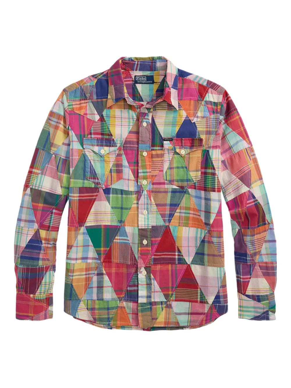Polo Ralph Lauren Katoenen overhemd met patchwork Roze