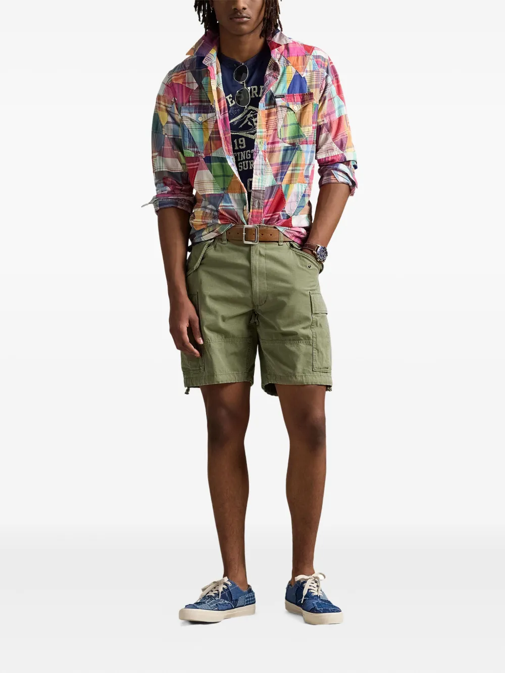 Polo Ralph Lauren Katoenen overhemd met patchwork Roze