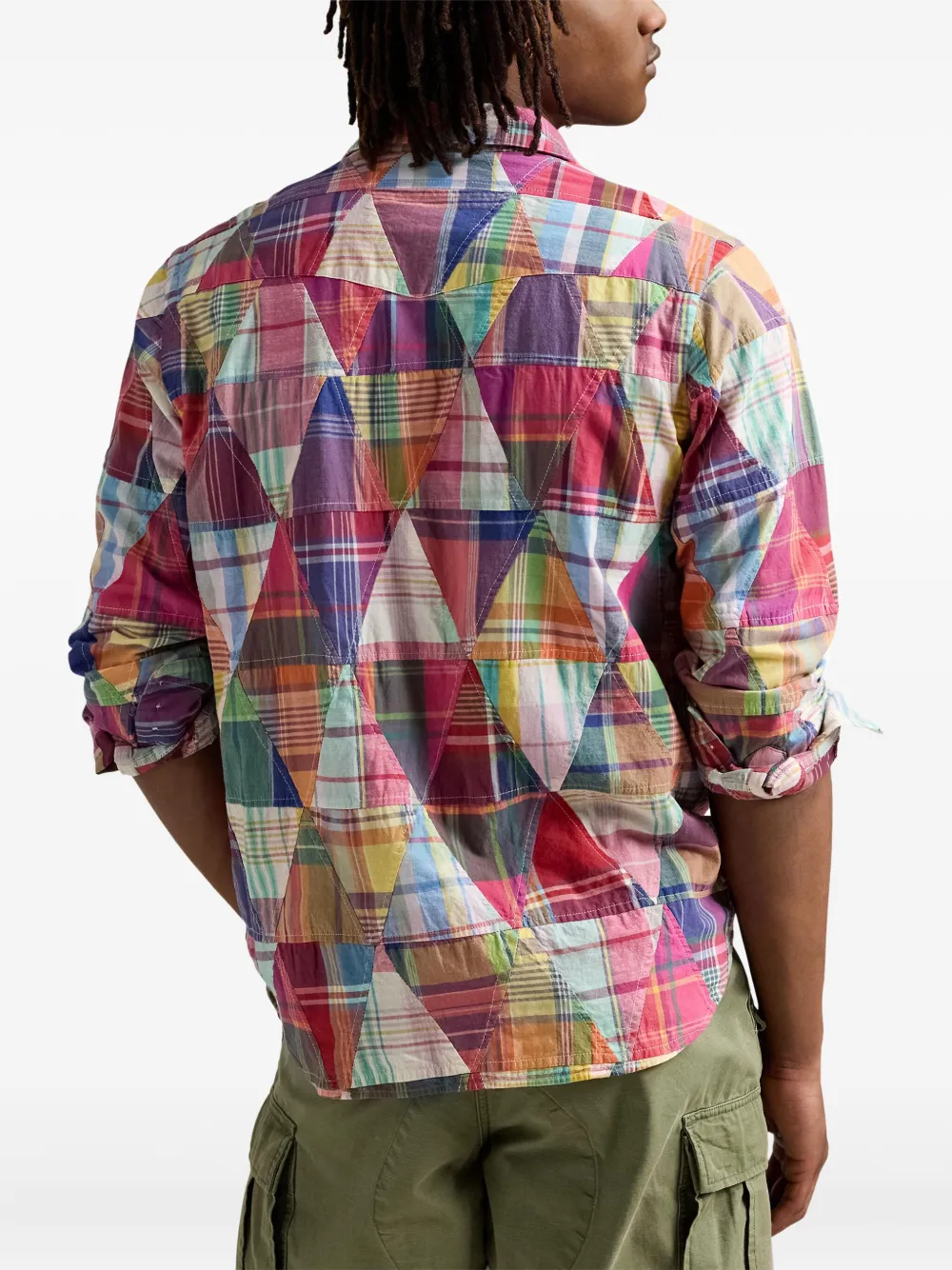 Polo Ralph Lauren Katoenen overhemd met patchwork Roze