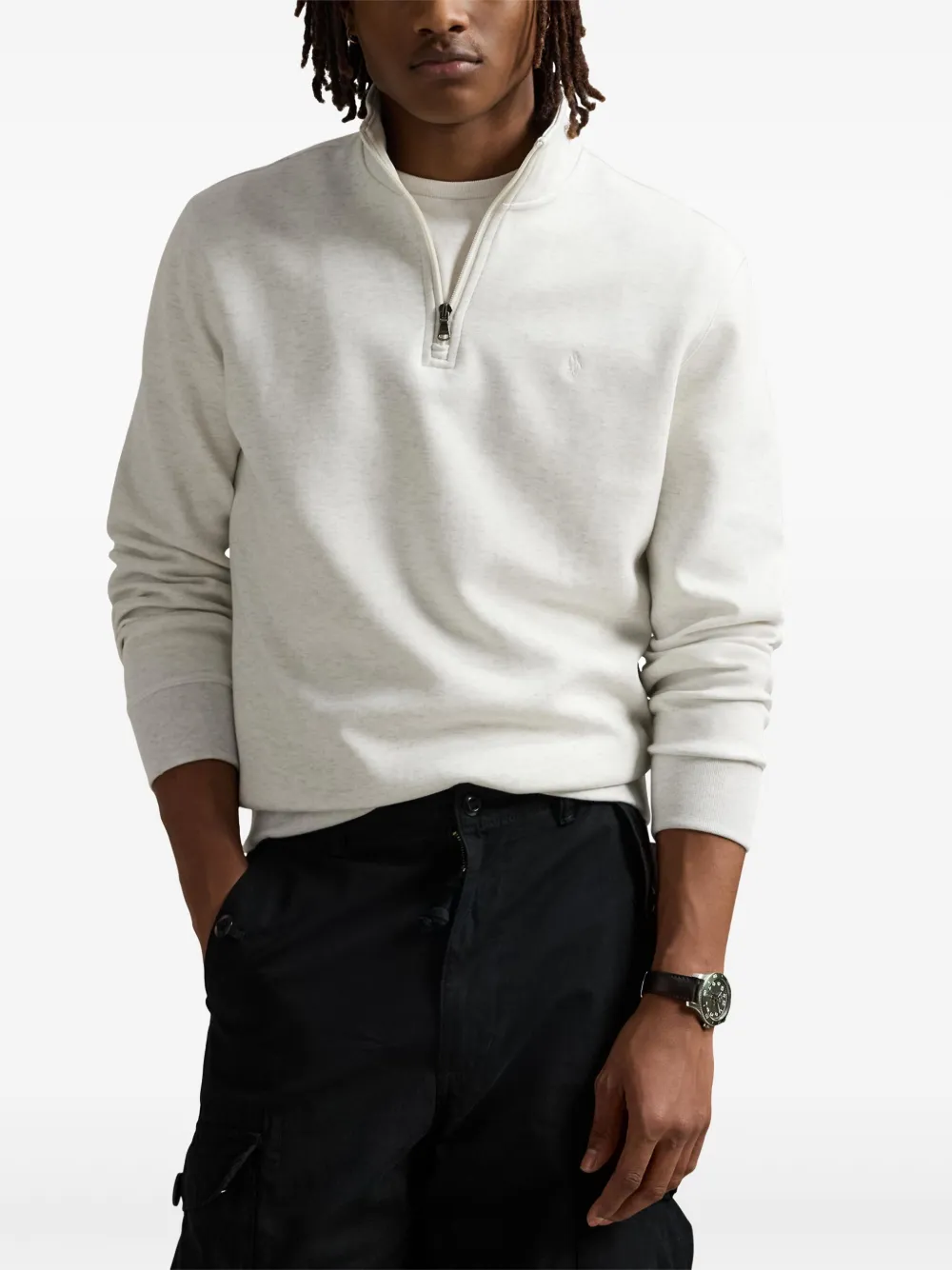 Polo Ralph Lauren Sweater met halve rits Wit