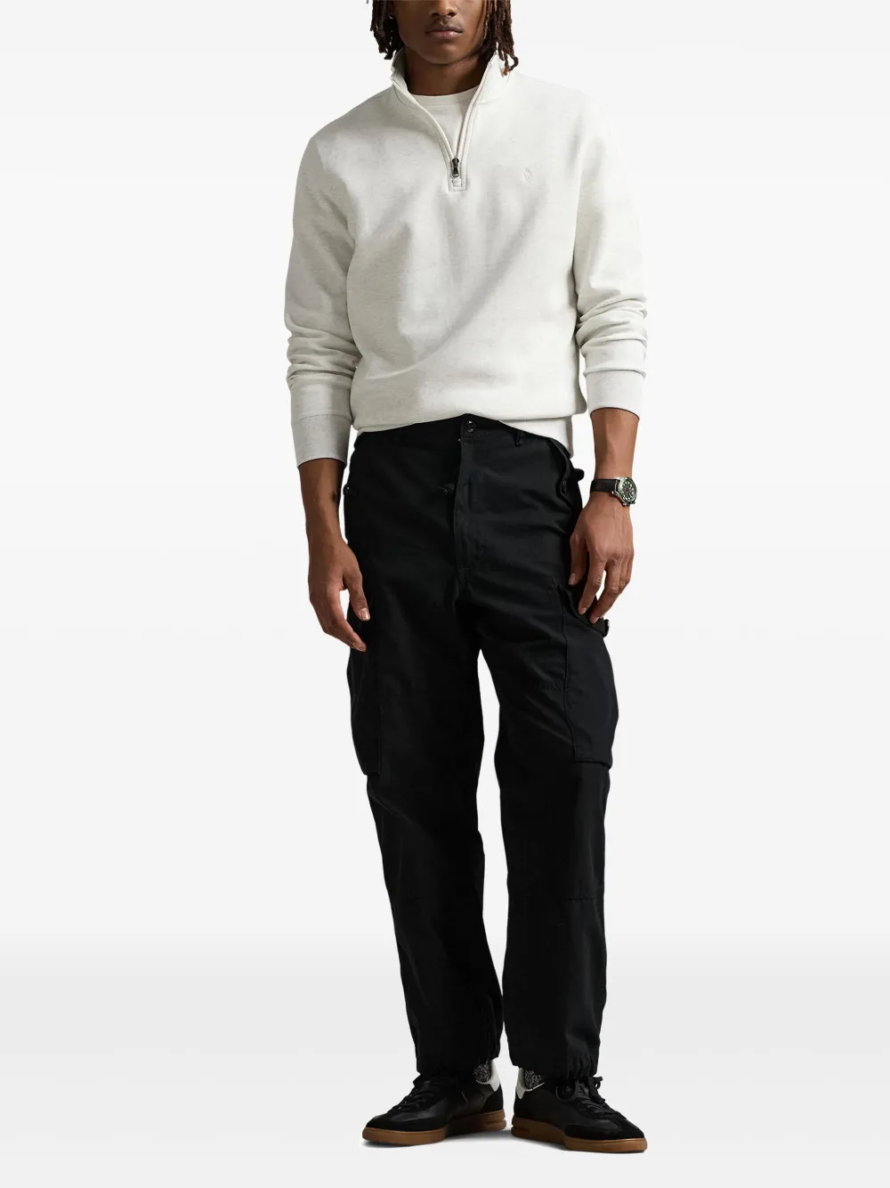 Polo Ralph Lauren Sweater met halve rits Wit