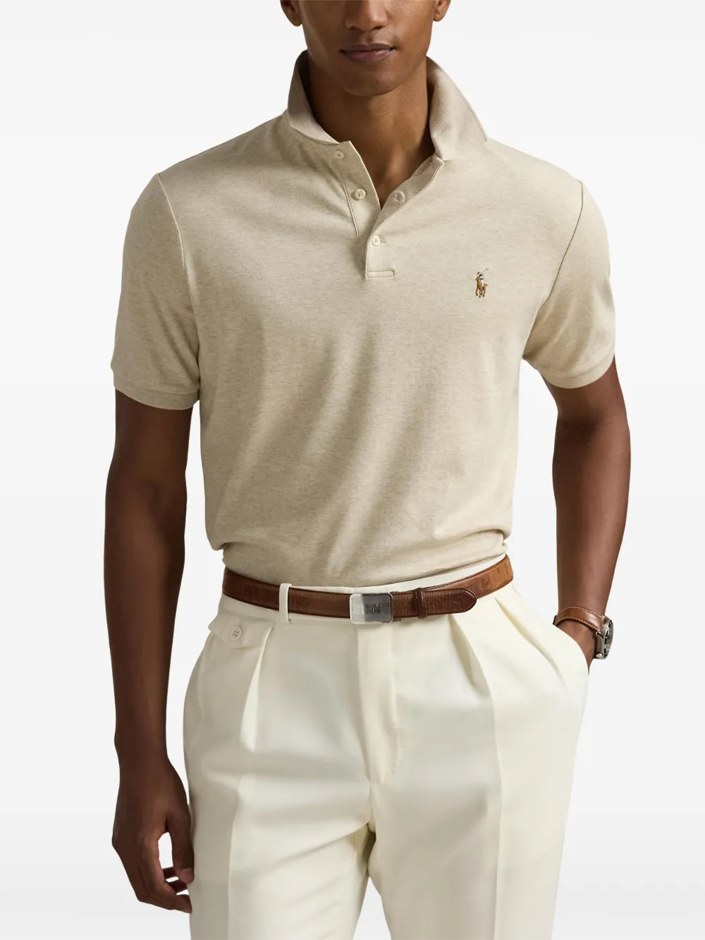 Polo Ralph Lauren Poloshirt met borduurwerk Beige