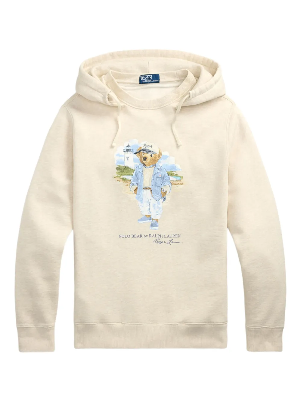 Bear-motif hoodie