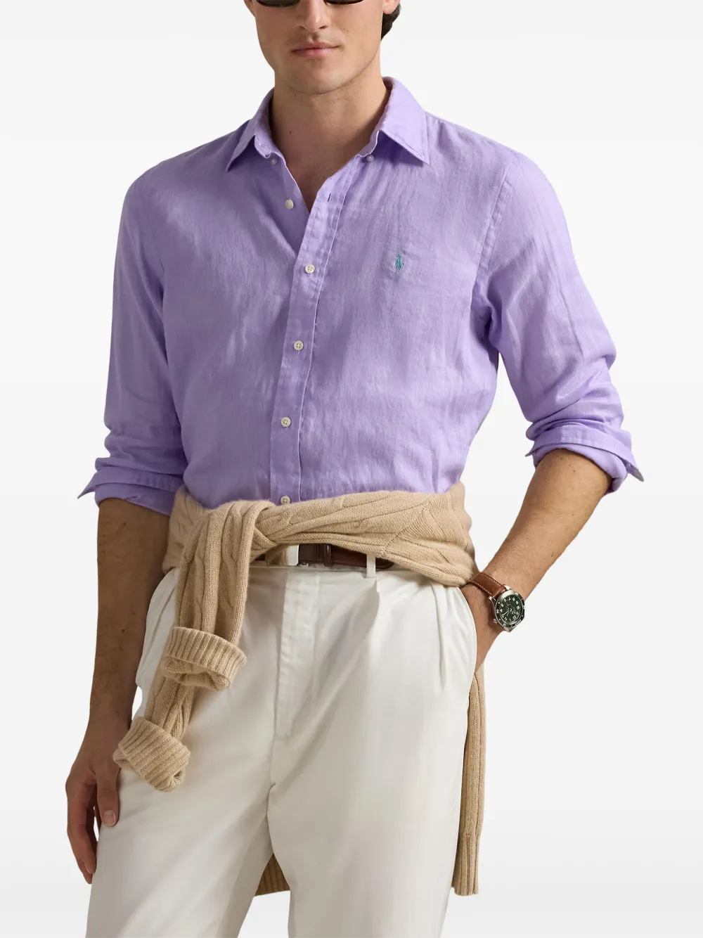Polo Ralph Lauren Linnen overhemd Paars