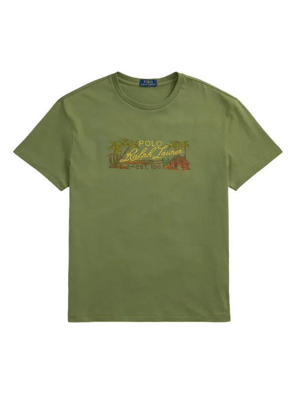 Tシャツ・カットソー POLO RALPH LAUREN Men T Shirts 710969626001 LEAF Green 29056328_58434137_600.jpg