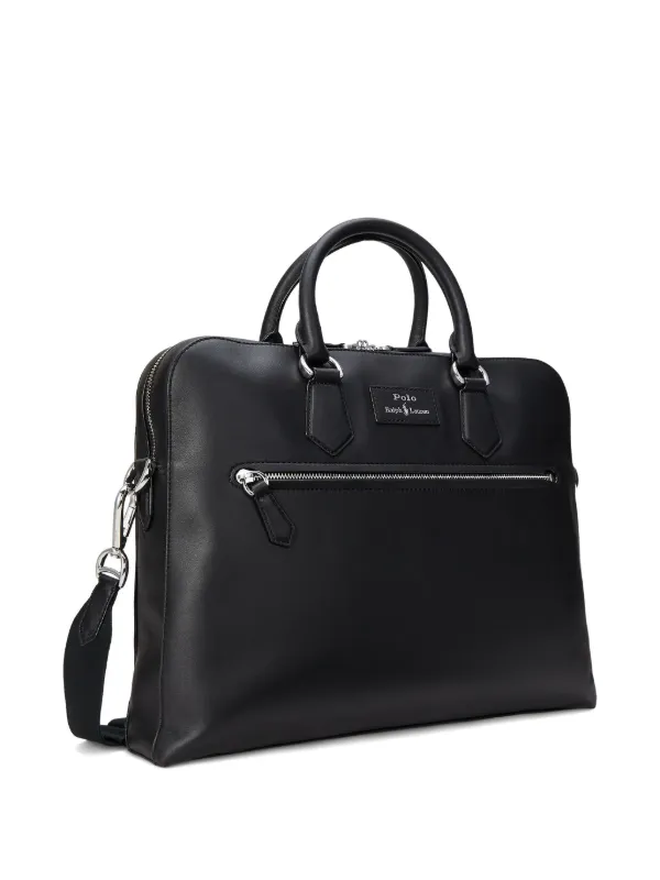 Polo Ralph Lauren レザー ビジネスバッグ | ブラック | FARFETCH JP