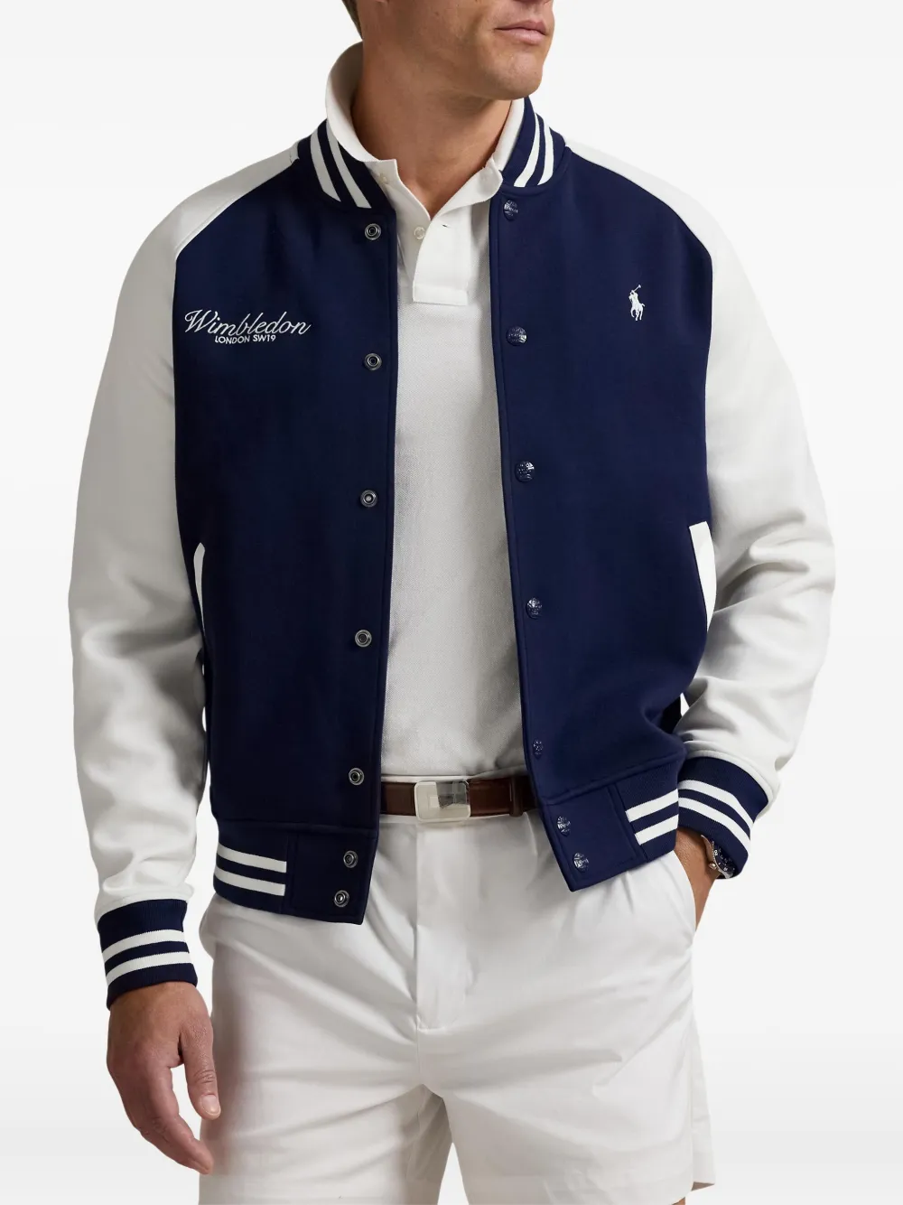 Polo Ralph Lauren x Wimbledon gebreid bomberjack Blauw