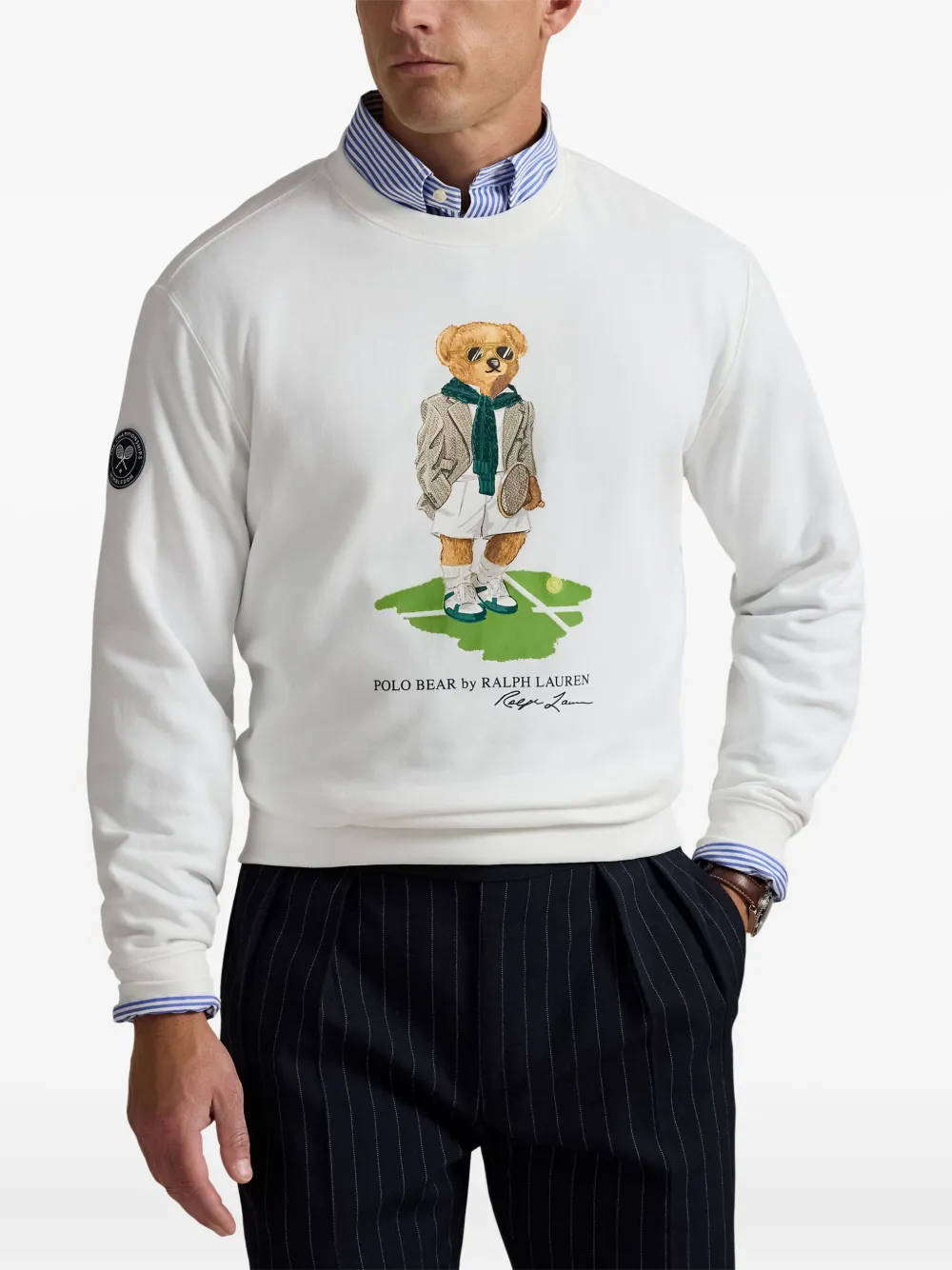 Polo Ralph Lauren x Wimbeldon Polo Bear sweater Wit