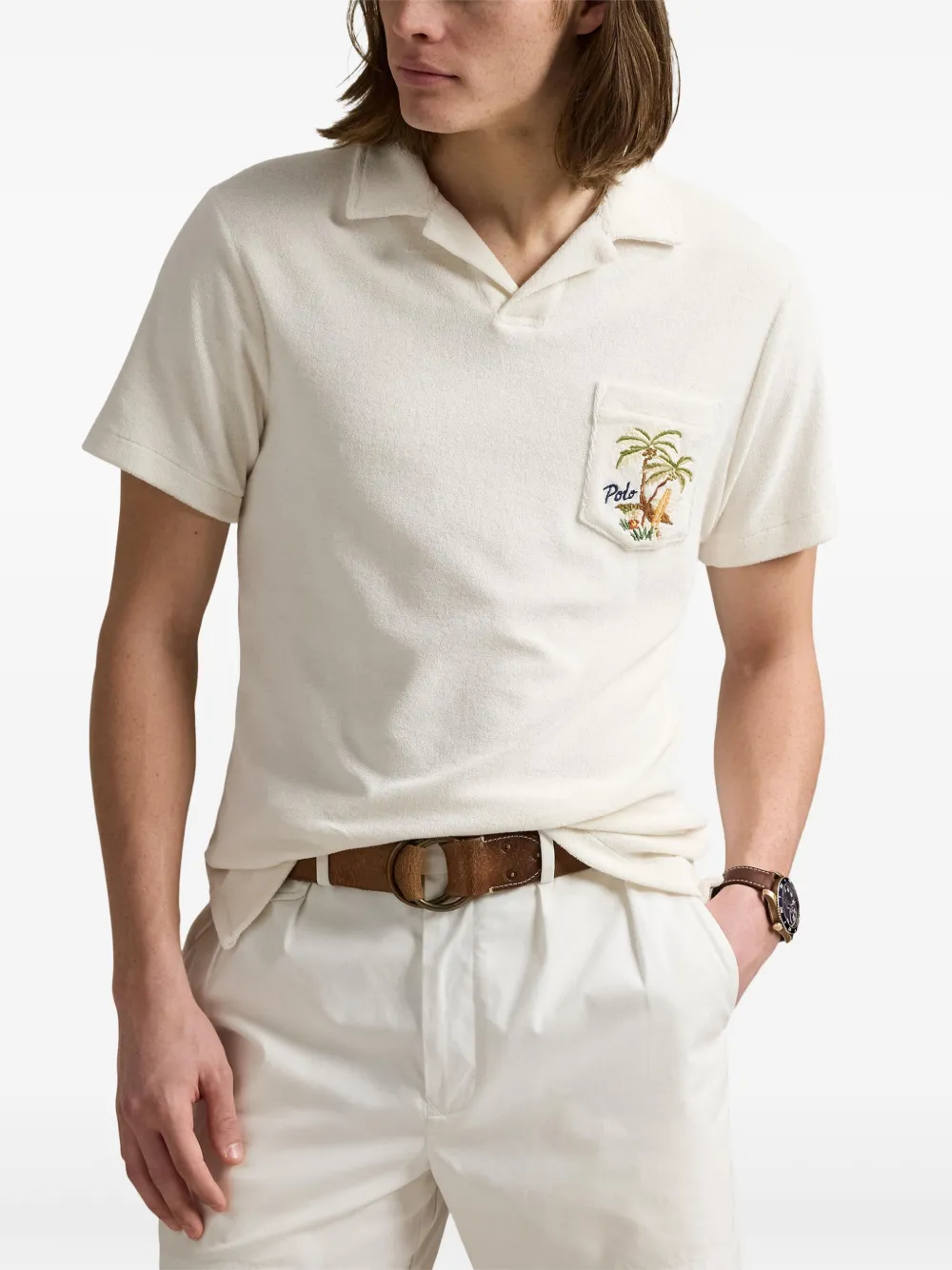 Polo Ralph Lauren Poloshirt met borduurwerk Beige