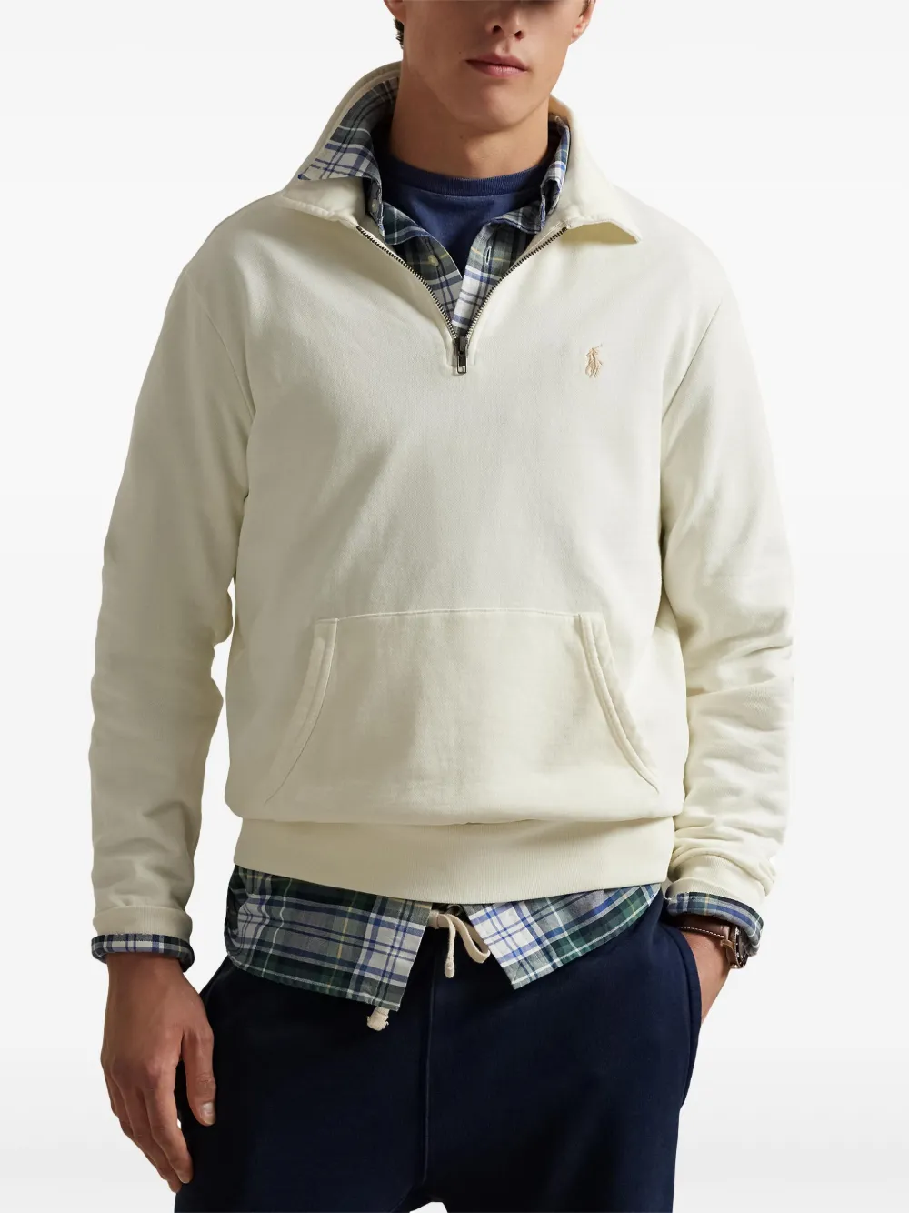 Polo Ralph Lauren Sweater met halve rits Wit