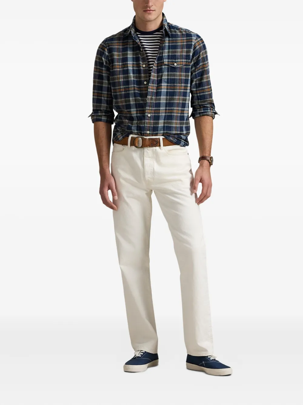 Polo Ralph Lauren Katoenen overhemd met Madras-ruit Blauw