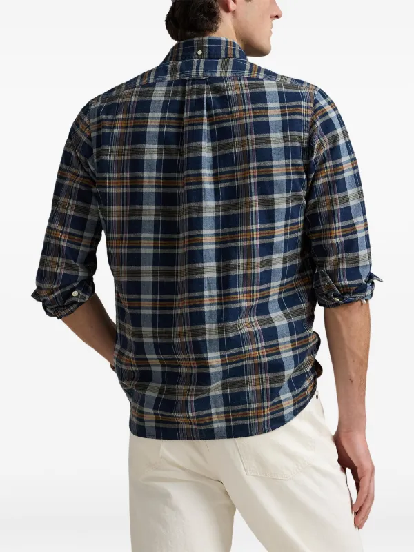 Polo Ralph Lauren Madras-check Cotton Shirt | Blue | FARFETCH