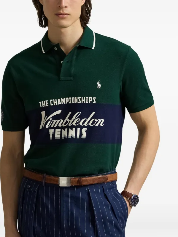 POLO RALPH LAUREN ポロシャツ WIMBLEDON 2016 Polo Ralph Lauren Wimbledon 2016 BLUE COTTON T-Shirt Men's