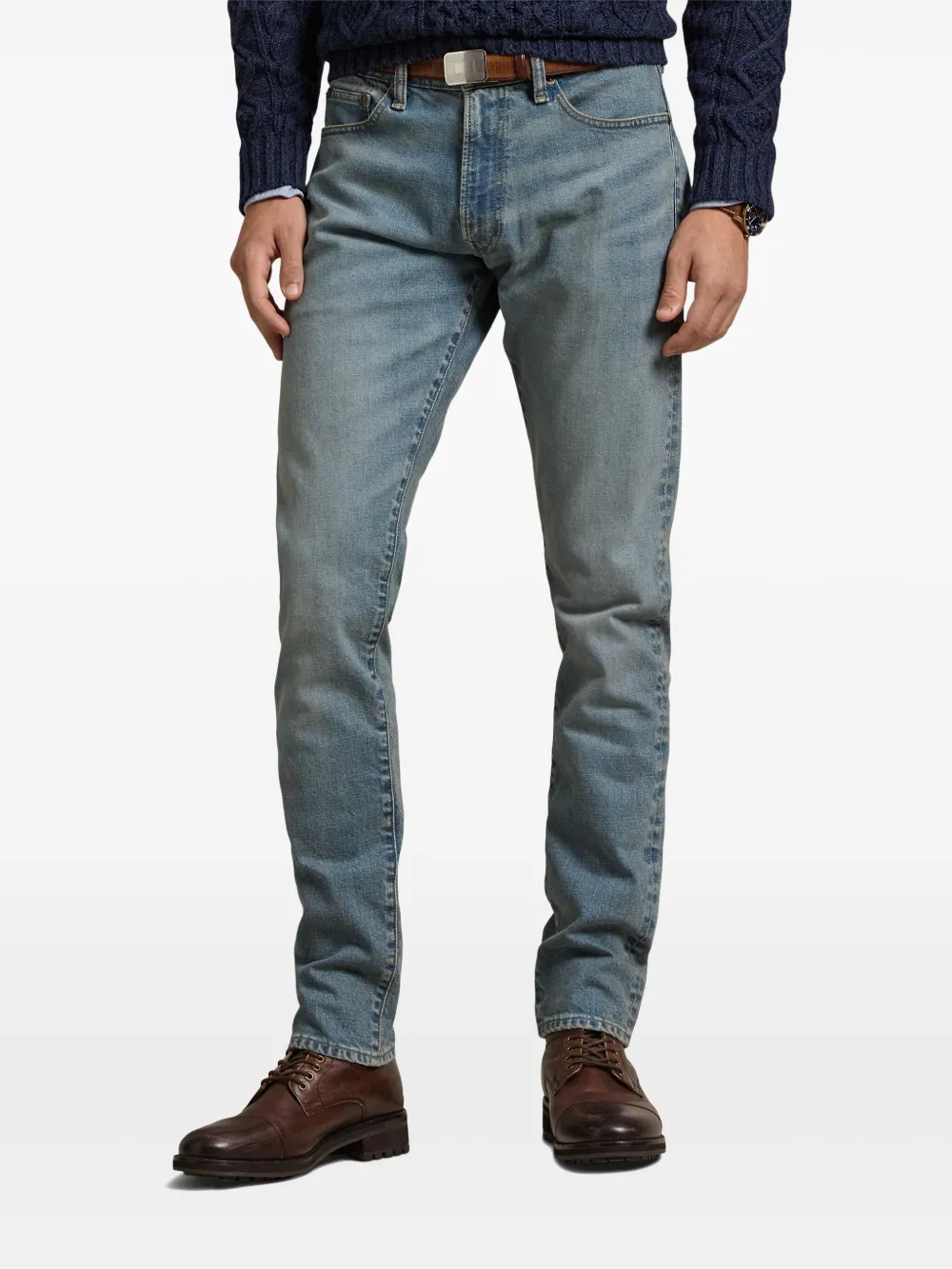Polo Ralph Lauren Jeans met gesmockt detail Blauw