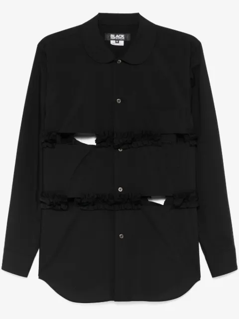 Black Comme Des Garçons ruffle-trim shirt 