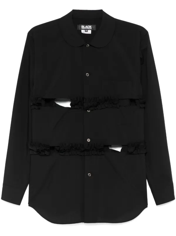 Black Comme Des Garçons ラッフルトリム シャツ | ブラック | FARFETCH JP