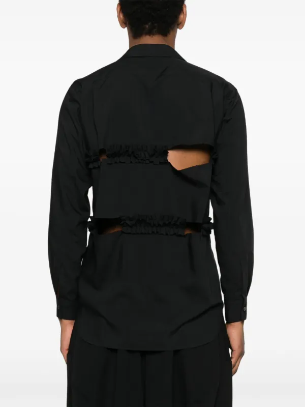 Black Comme Des Garçons ラッフルトリム シャツ | ブラック | FARFETCH JP