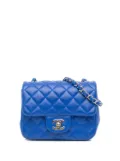 CHANEL Pre-Owned 2019 Mini Square Classic Lambskin Single Flap crossbody bag - Blue