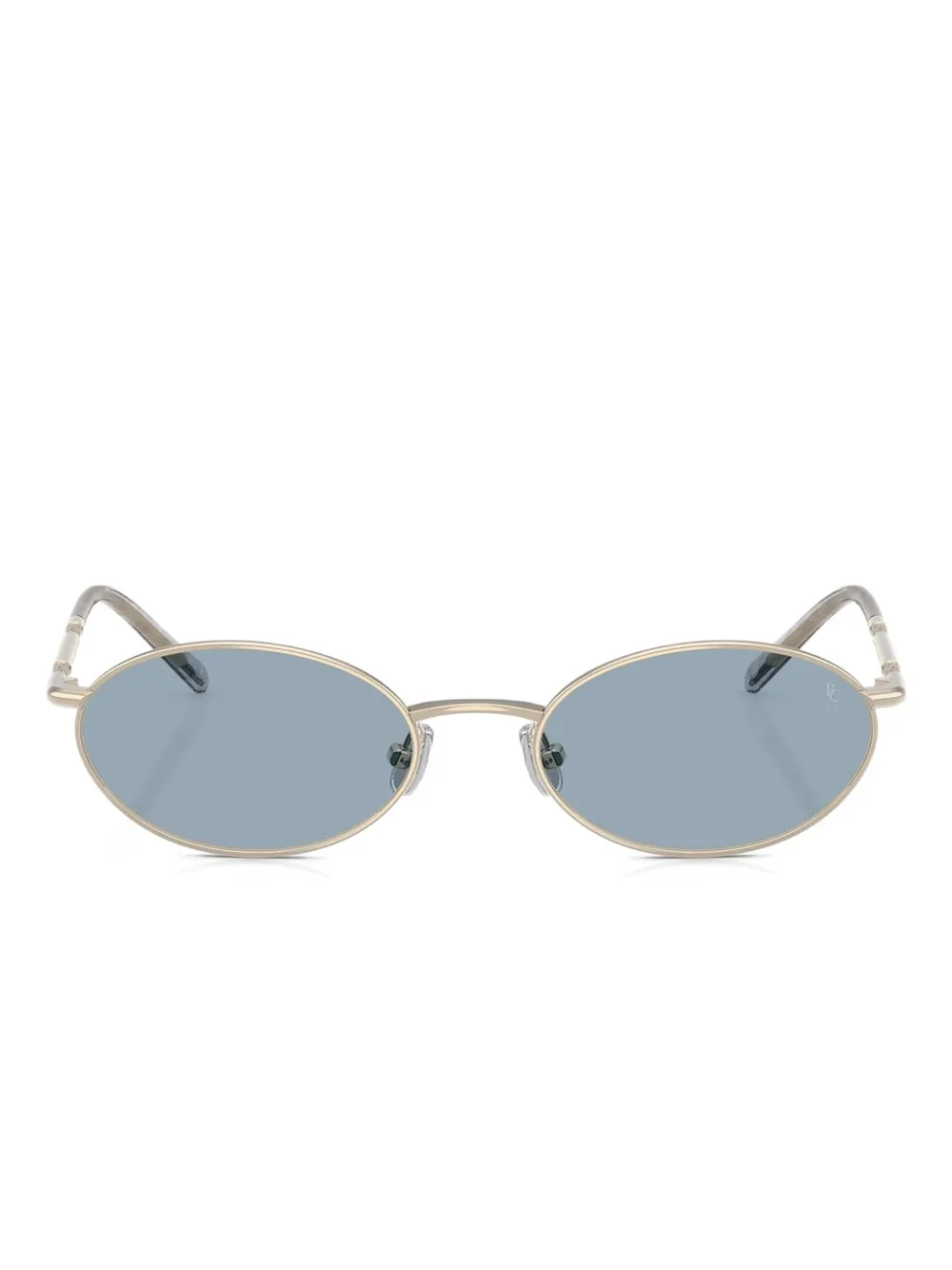 Brunello Cucinelli oval-frame titanium sunglasses | Gold | Image 1