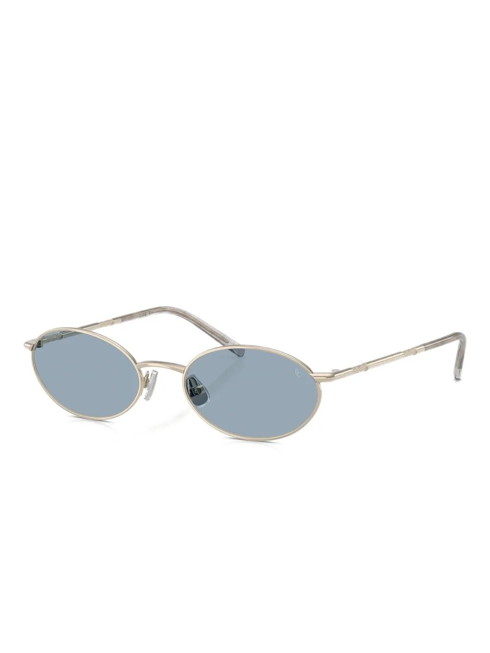 Brunello Cucinelli Titanium zonnebril met ovalen montuur - Goud