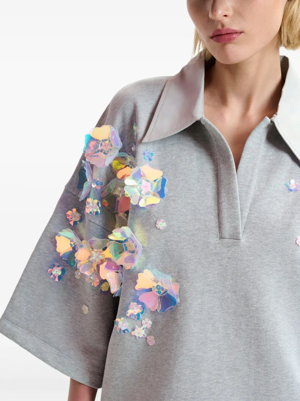 Essentiel Antwerp Sweater met print Grijs